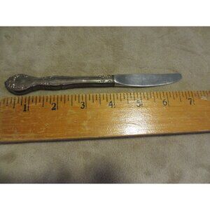 Vintage Silver Plated Ornate Butter Knife 6" Elegant Design Antique Flatware